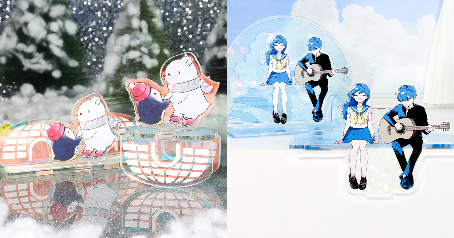 輝きが立体を彩る！印刷通販デジタのアクリルジオラマに「オーロラ」「ホログラム」の素材が新登場